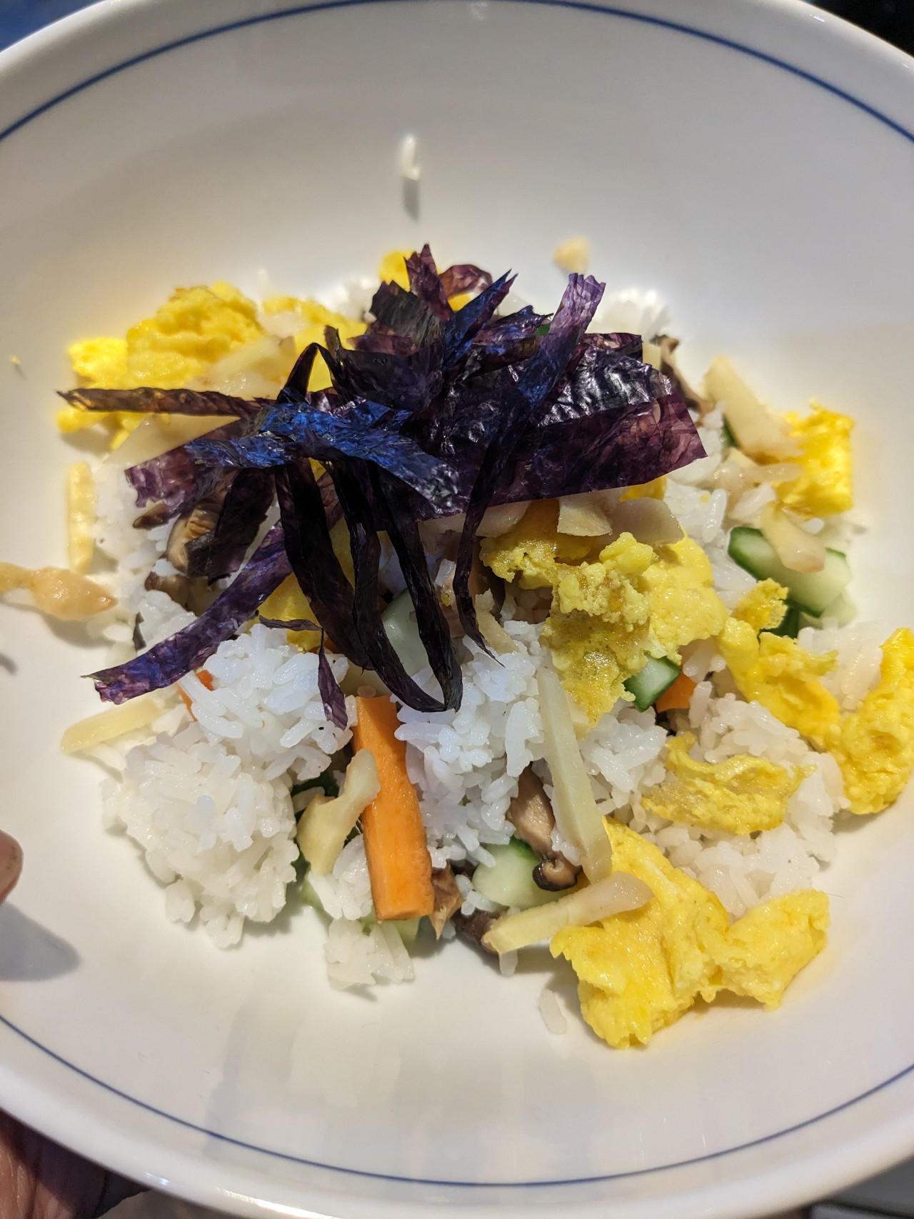 Image of a sushi bowl with Nerdy Girls Farm pickled ginger